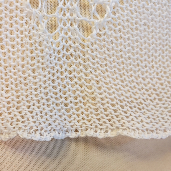 CAbi Ivory Bohemian Crochet Open Knit Tank Top Sweater Womens Size XS - Picture 7 of 14